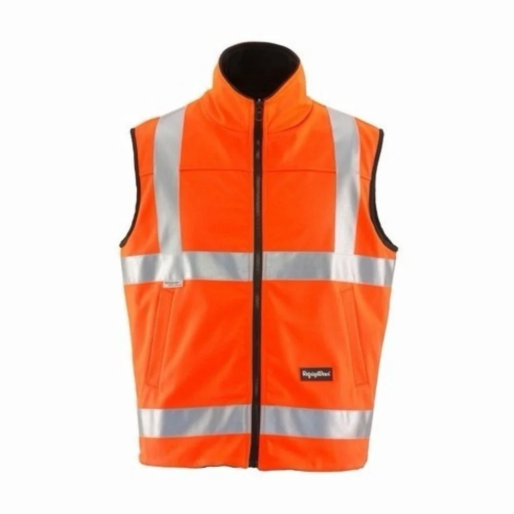 NEW RefrigiWear HiVis Reversible Softshell Safety Vest Orange Men's Size XL 9499